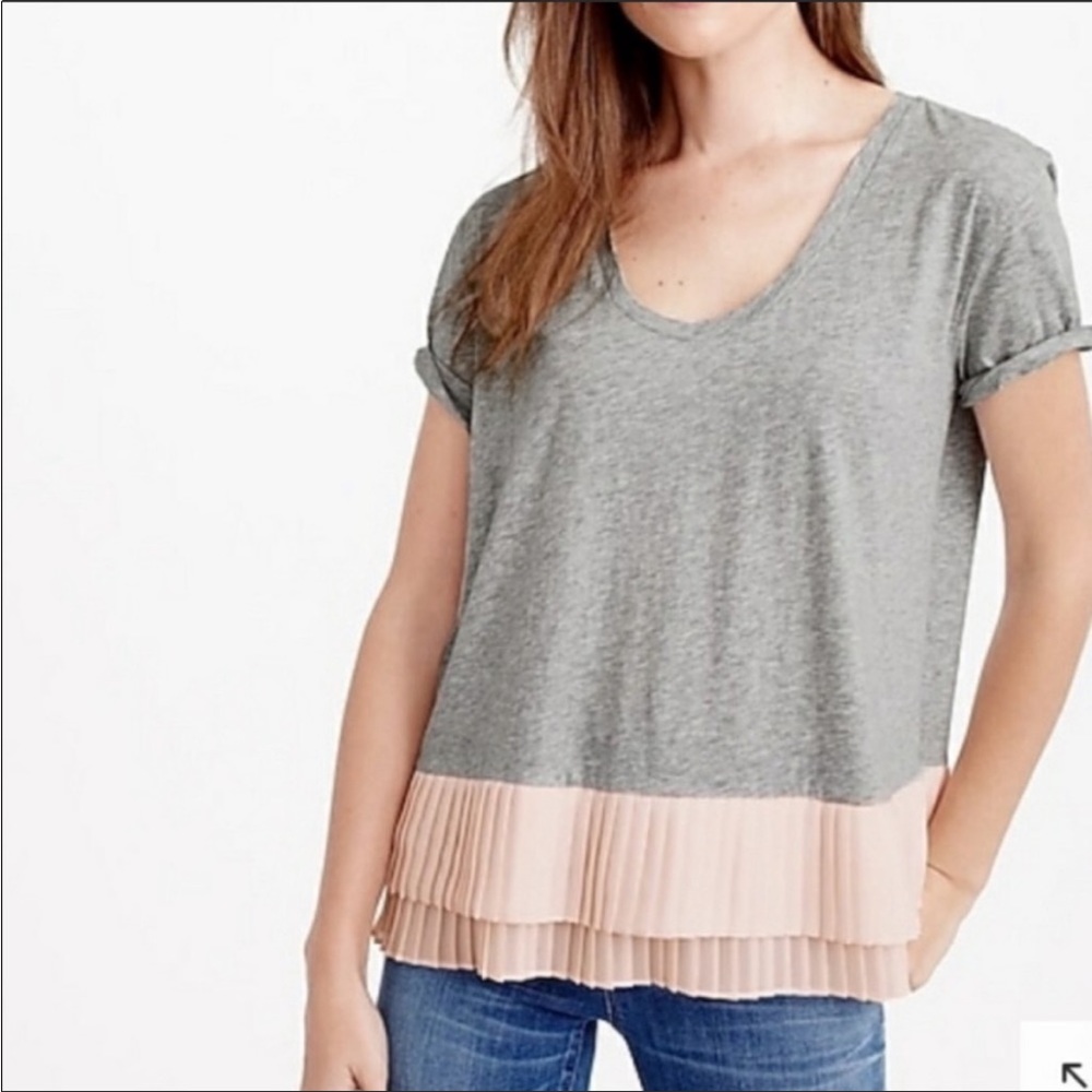 J Crew ruffle bottom T-shirt